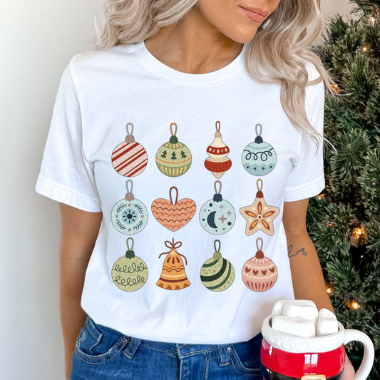 Cute Xmas Shirt Christmas Ornament Shirt Christmas Crewneck Holiday Cute Holiday Shirts Christmas Family Shirts Retro Womens Xmas Shirts