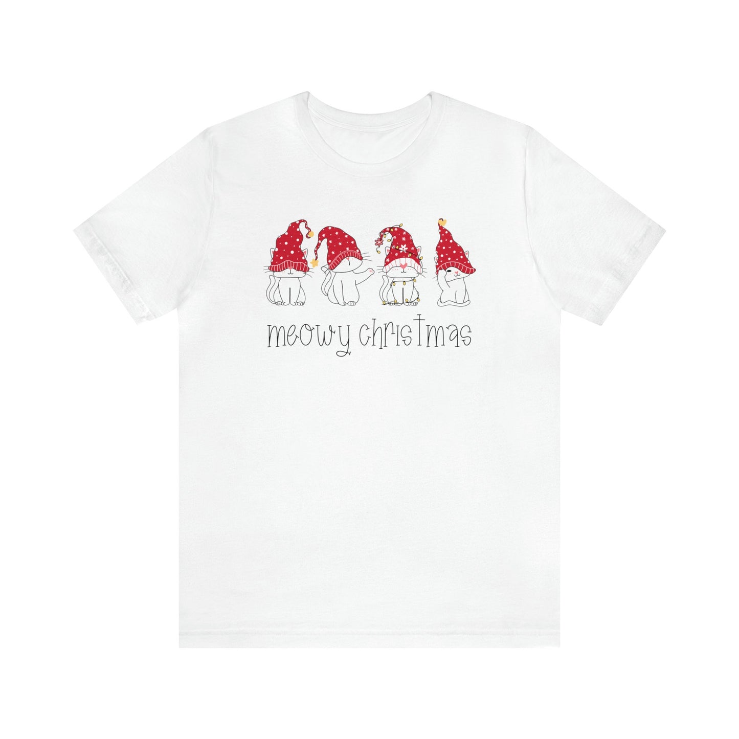 Meowy Christmas Shirt Cat Christmas T-Shirt Cat Lover Gift Women Cat Lover Gift Ideas Cute Cat Christmas T Shirt Cat Mom Gift Cat Xmas Shirt
