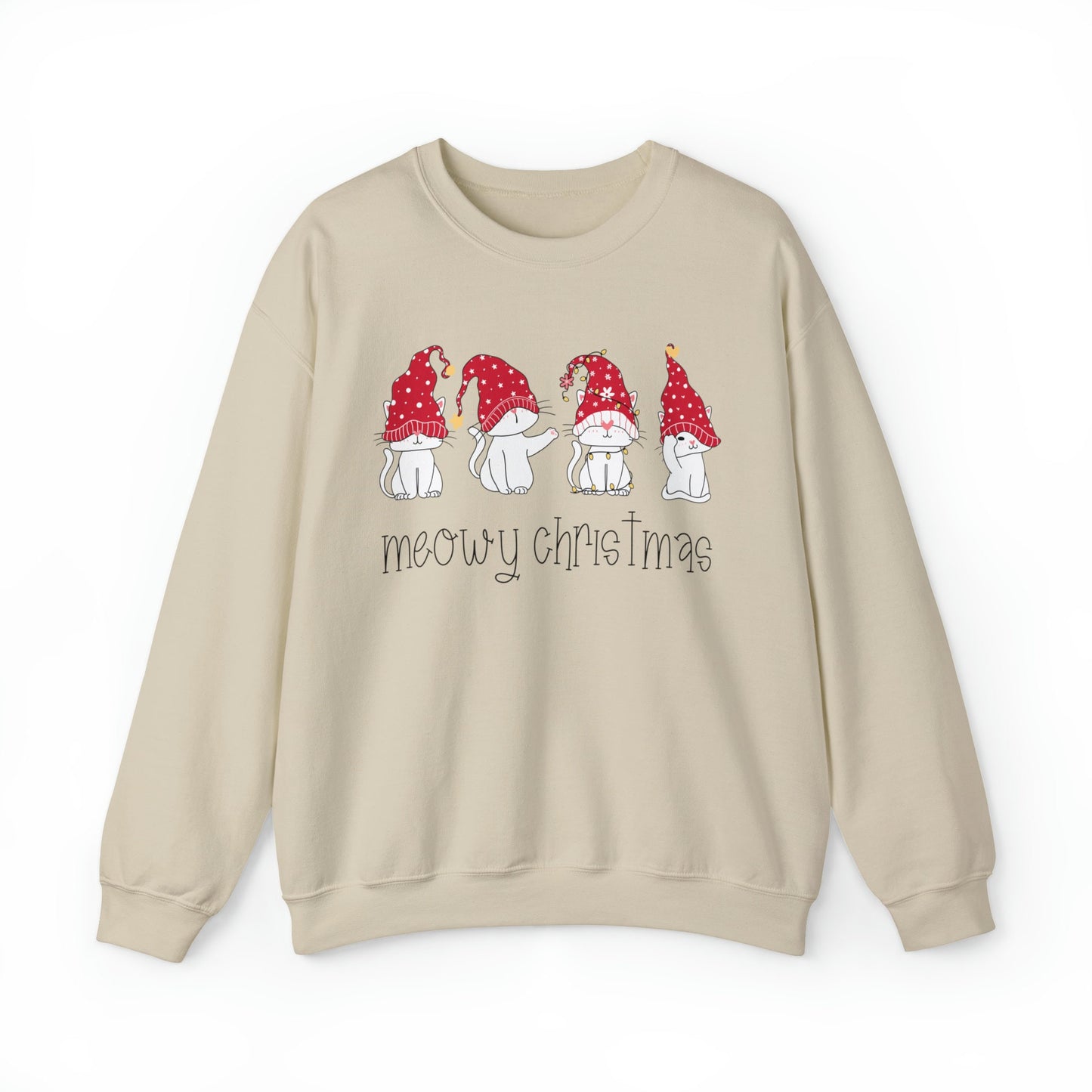 Meowy Christmas Sweatshirt Cat Christmas Sweatshirt Meowy Catmas Sweater Cat Lover Gift for Women Cat Mom Sweatshirt Cat Lovers Gift Ideas