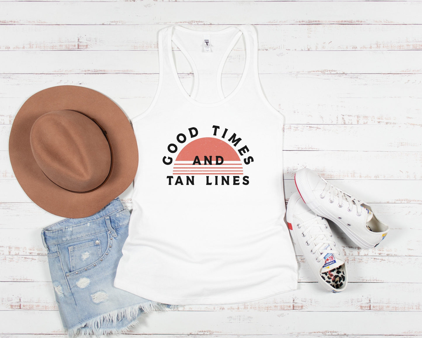Good Times and Tan Lines Tank Top, Beach Vacation, Summer Beach Tops, Beach Life Shirt, Summer Vibes Top, Vacation Tanks, Womens Summer Tank