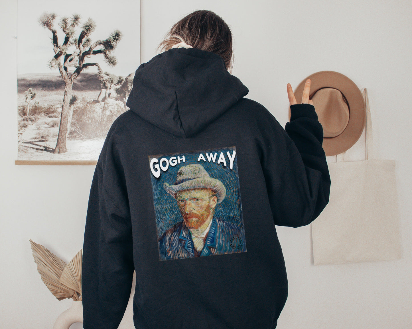 Gogh Away Vincent Van Gogh Hoodie, Go Away Unisex Hooded Sweatshirt Funny Van Gogh Shirt Funny Artist Gift Funny Artistic Teacher Hoodie