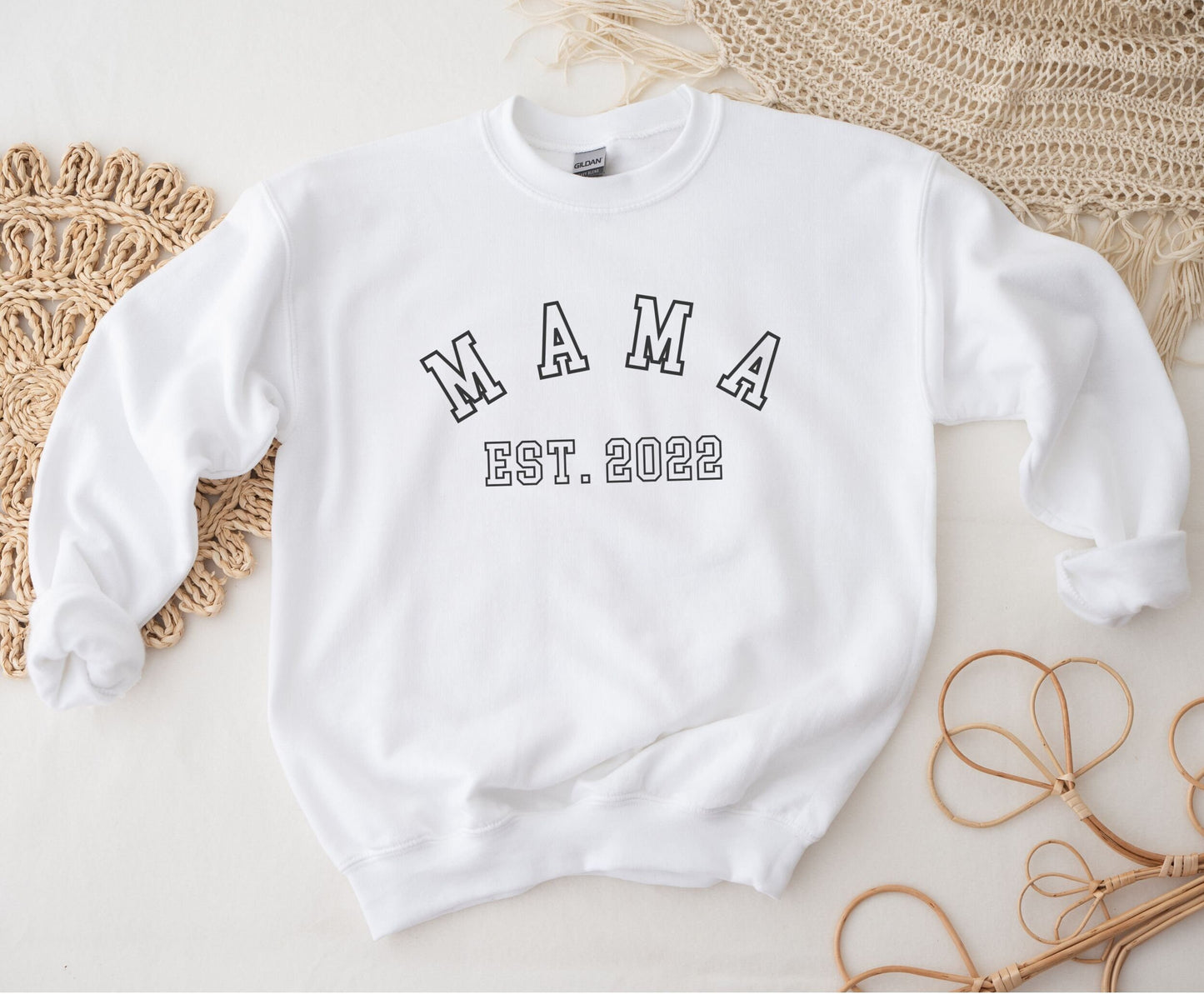 Custom Mama Est 2024 Sweatshirt, Personalized Mama Sweatshirt, Mothers Day, Custom Date Mama Shirt, Cute Pregnancy Announcement Shirt