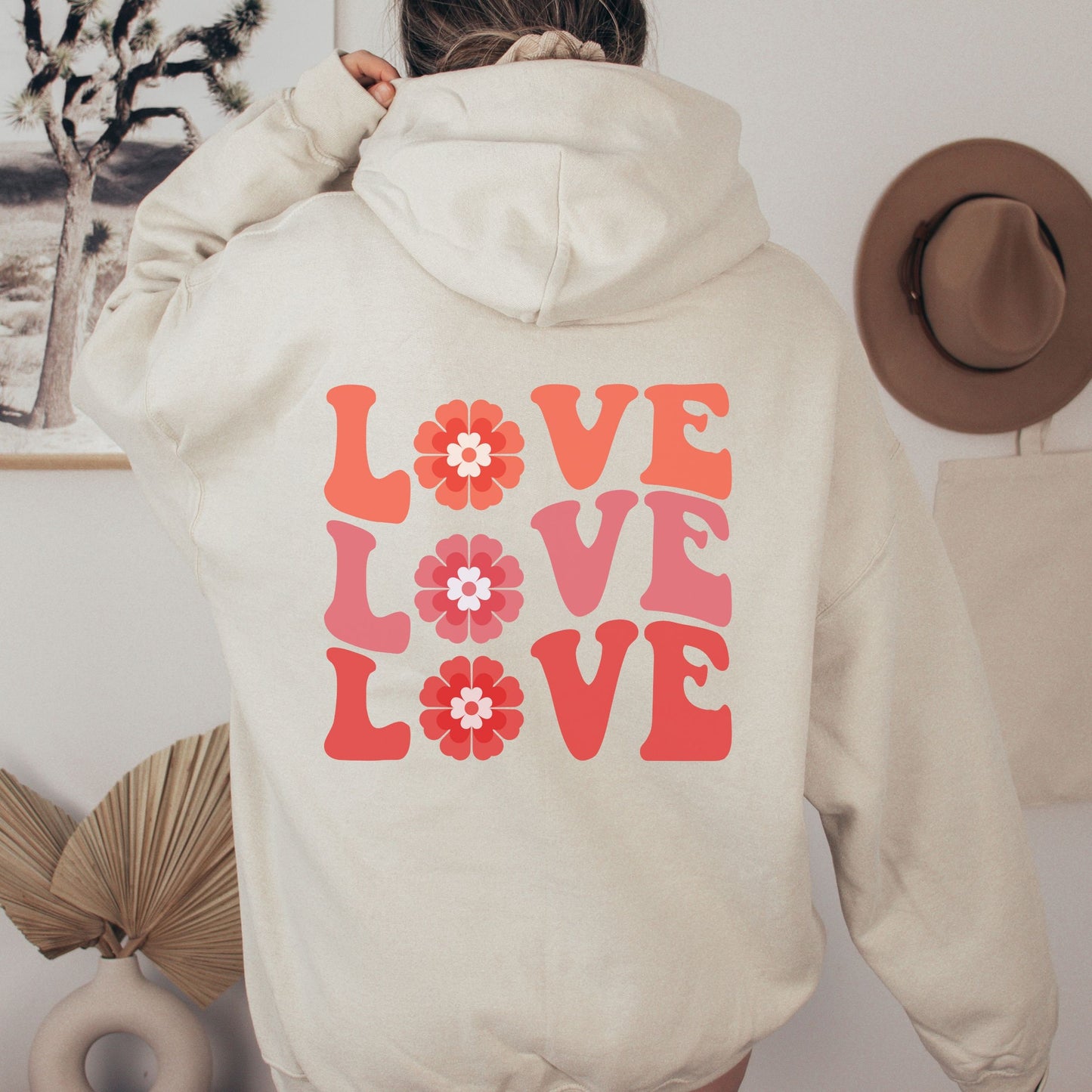 Positive Message Hoodie Oversized Sweater Trendy Sweatshirt Love VSCO Girl Tumbler Clothing Unisex Kindness Words on Back Trendy Clothes