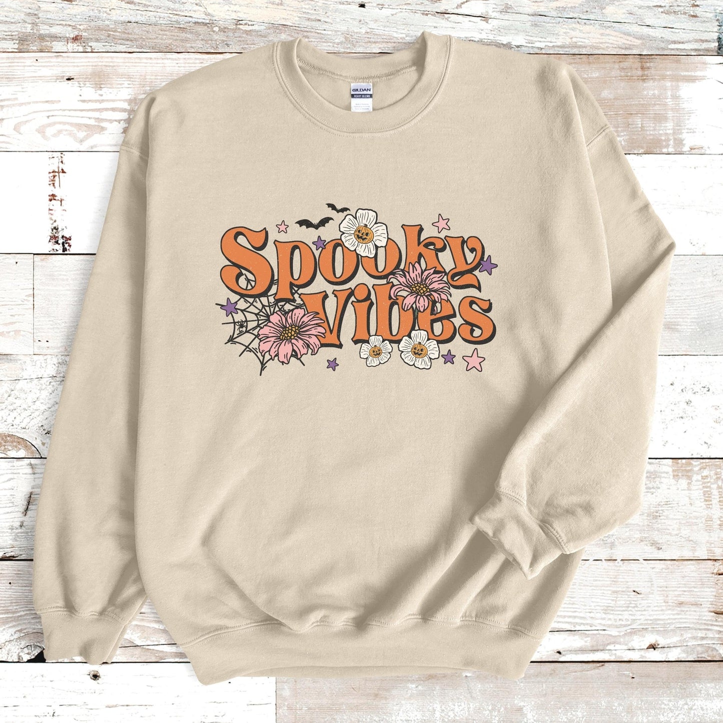 Spooky Season Sweatshirt, Spooky Sweatshirt, Spooky Vibes, Floral Halloween, Halloween Retro Shirt,Vintage Halloween Sweatshirt,Fall Apparel