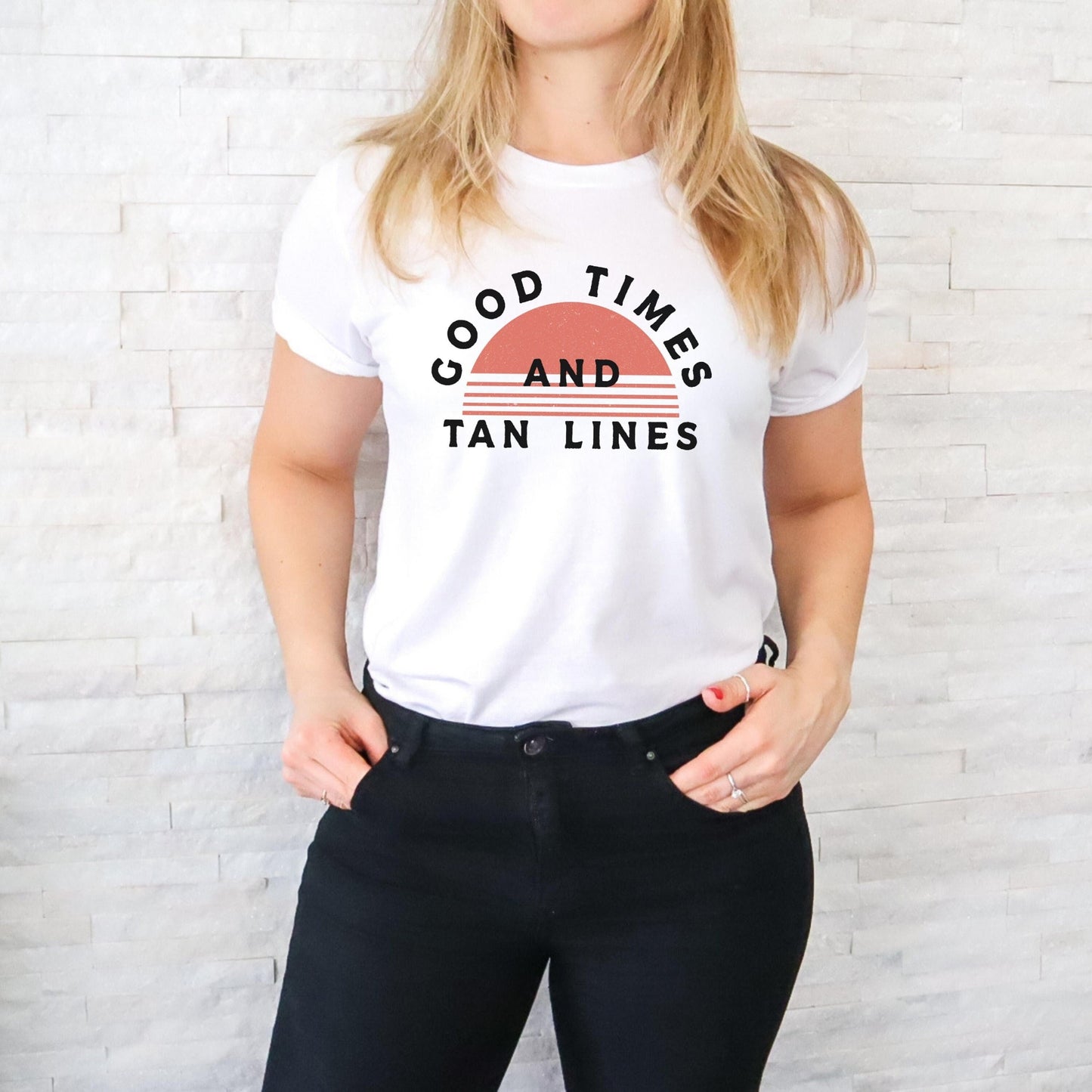 Good Times And Tan Lines Shirt, Tan Tipsy Summer Tee, Good Vibes, Suntan, Beach, Fun In The Sun T Shirt, Cute Beach shirt, lake days T-shirt