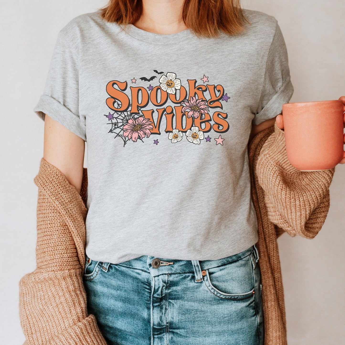 Spooky Vibes Shirt, Spooky Season TShirt, Spooky Mama, Halloween Retro Shirt, Halloween Party Shirt, Spooky Babe Shirt, Women's Halloween