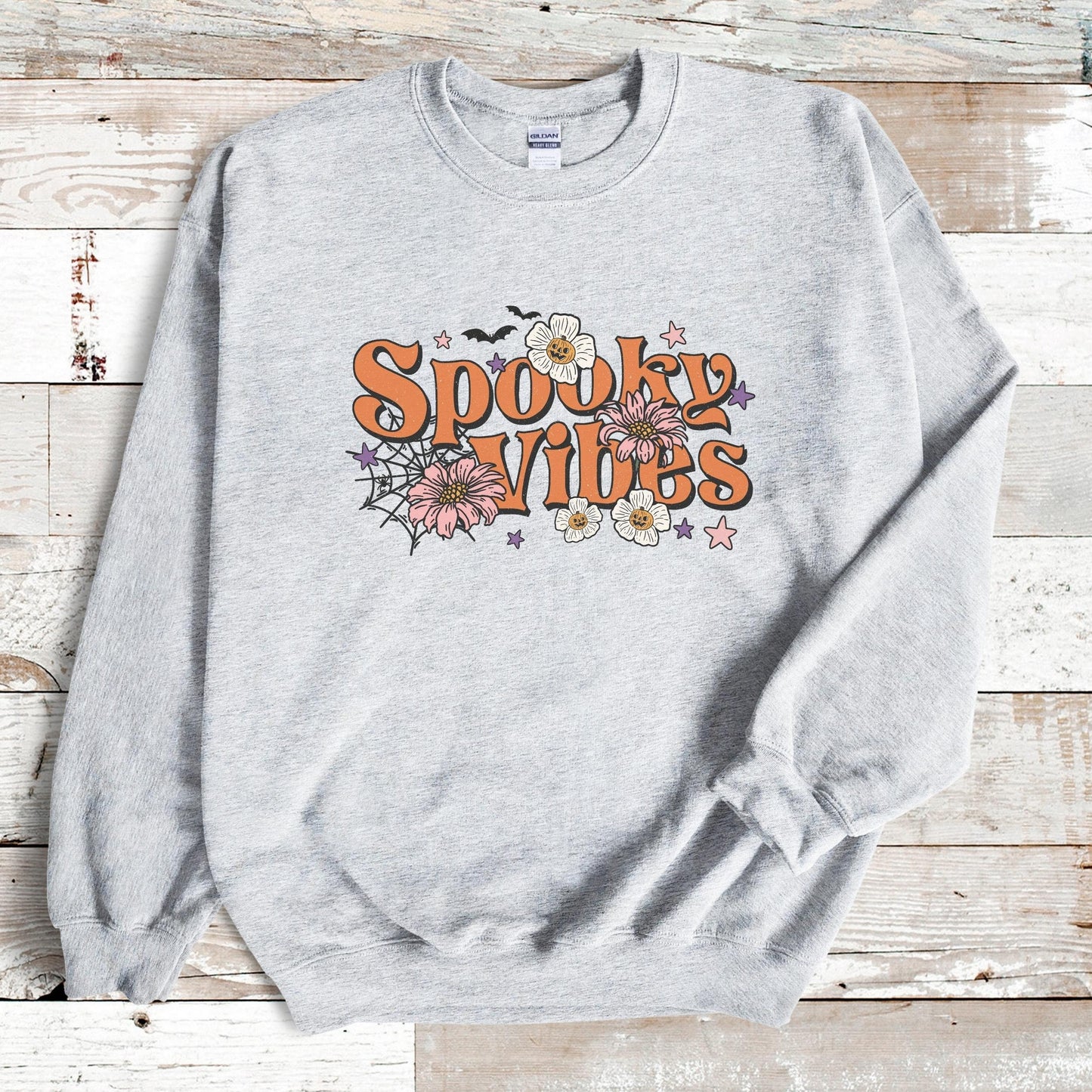 Spooky Season Sweatshirt, Spooky Sweatshirt, Spooky Vibes, Floral Halloween, Halloween Retro Shirt,Vintage Halloween Sweatshirt,Fall Apparel