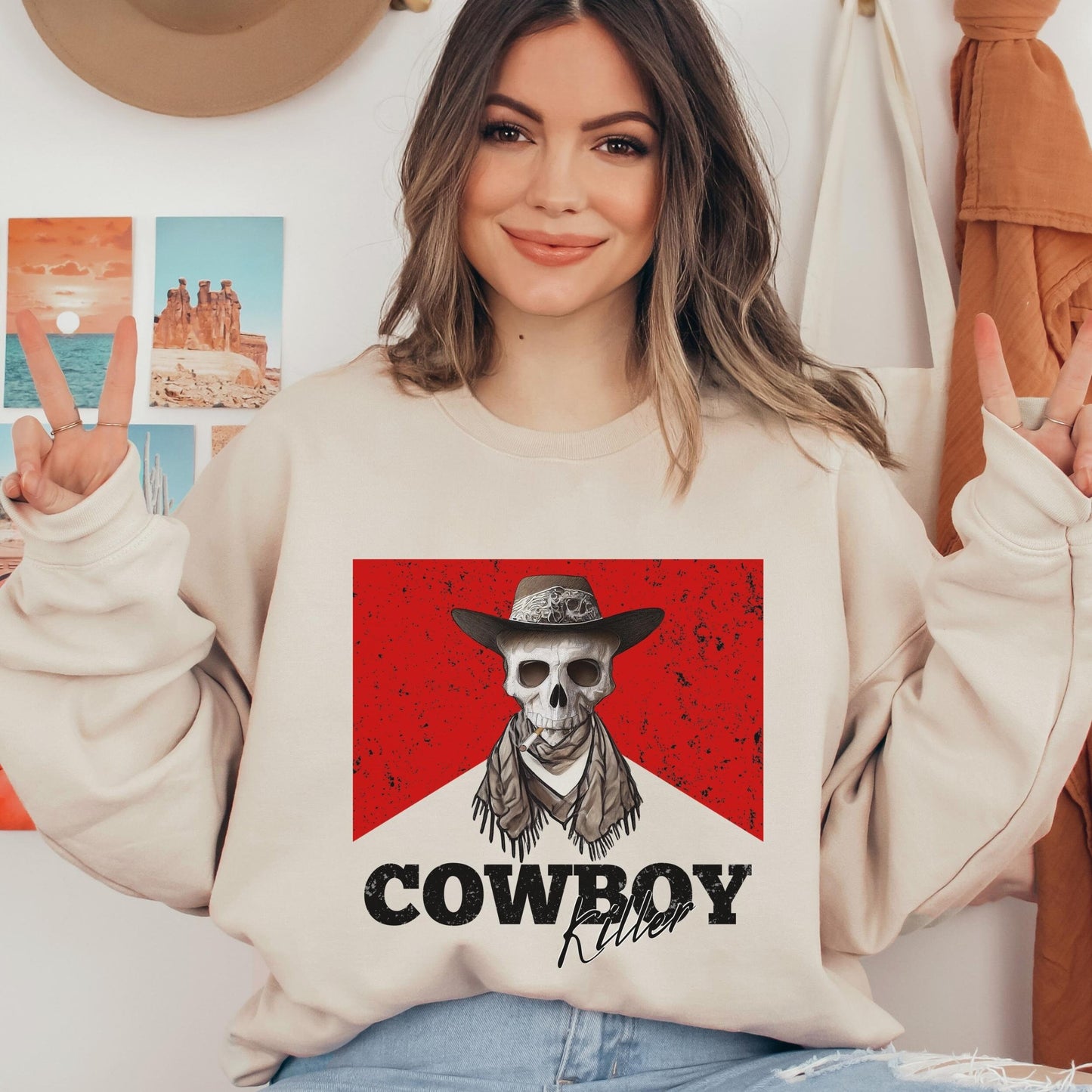 Cowboy Killer Sweatshirt, Western Crewneck, Trendy Clothes, Country Girl, Howdy Sweatshirt, Western Graphic Tee, Country Music Sweatshirt