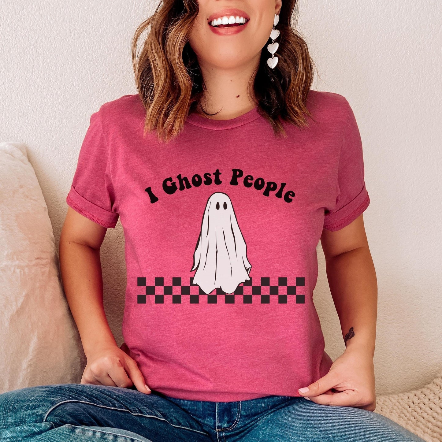 Funny Halloween Shirt, I Ghost People Shirt, Halloween Ghost, Halloween Party Tee, Ghost Tshirt, Spooky Season, Fall Vibes, Cute Fall Shirt