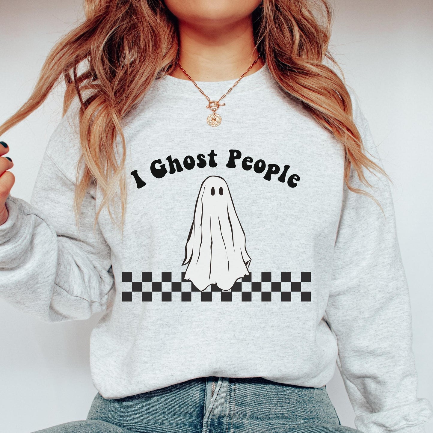 Ghost Sweatshirt, Cute Ghost Sweater, Ghost Crewneck, Funny Halloween Sweatshirt, Halloween Sweater, Introvert Antisocial Sweatshirt Teens