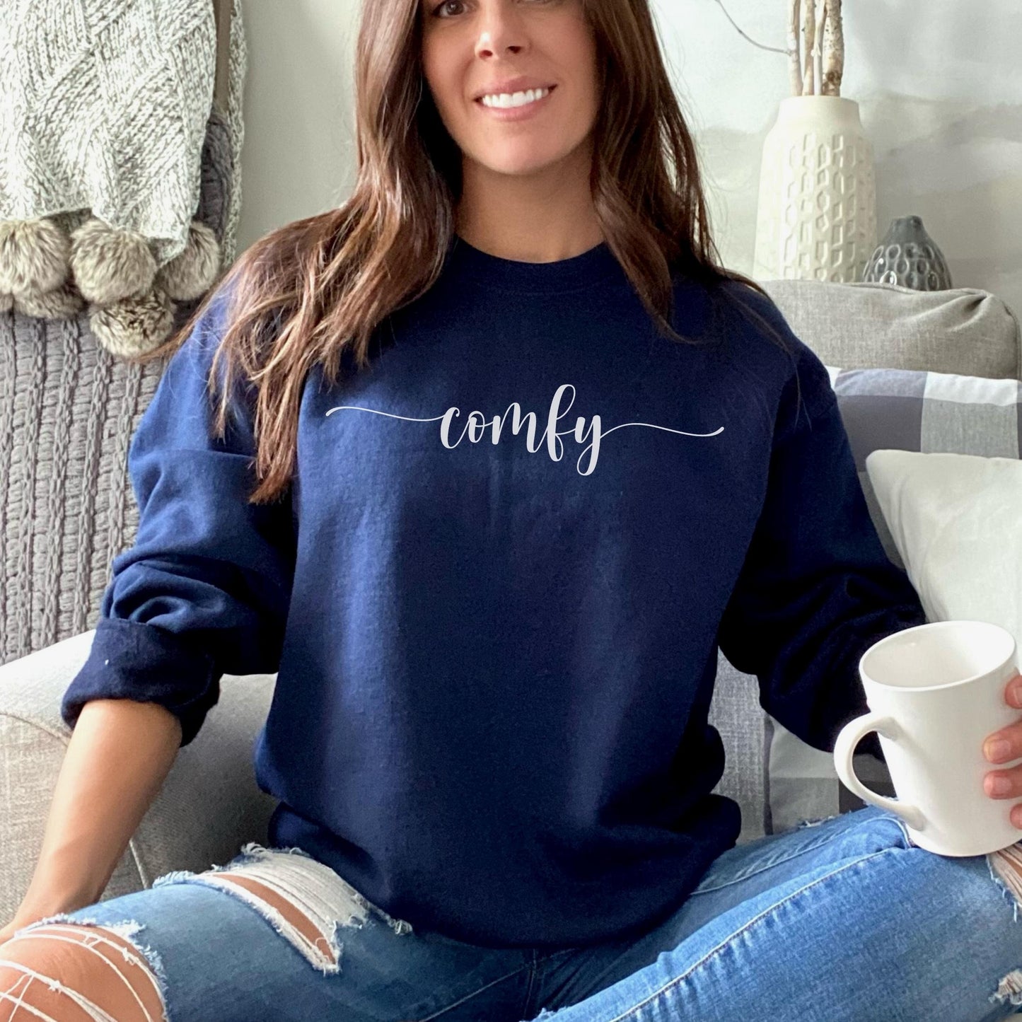Comfy Sweatshirt. Indoorsy Fall Sweater. Cute Cozy Fall Sweatshirt for Women. It's Too Peopley Outside. Introvert Homebody Crewneck Gift