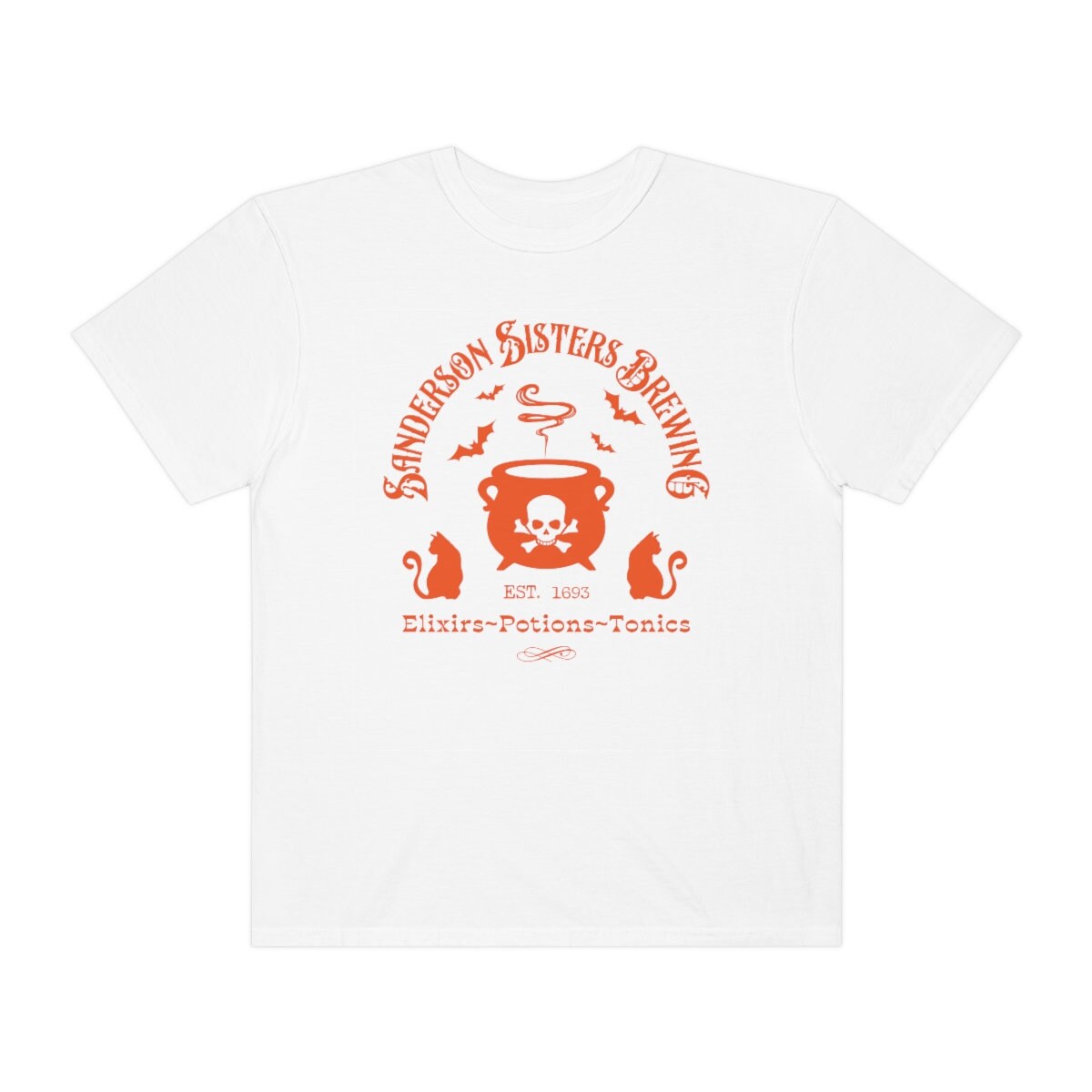 Witch Sisters Brewing Co Shirt Comfort Colors TShirt Cute Halloween Witch Shirt Witchy Clothing Spooky Season Hocus Pocus Halloween Cat