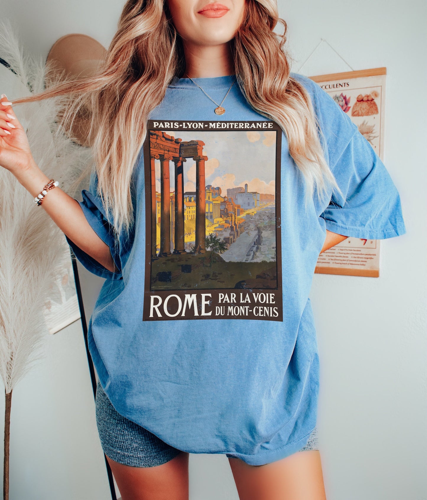 Italy Shirt Vintage Rome France Travel Poster Tee Comfort Color TShirt Italia Rome Paris Italy Graphic Tee Gift for Traveler Wanderlust Tee