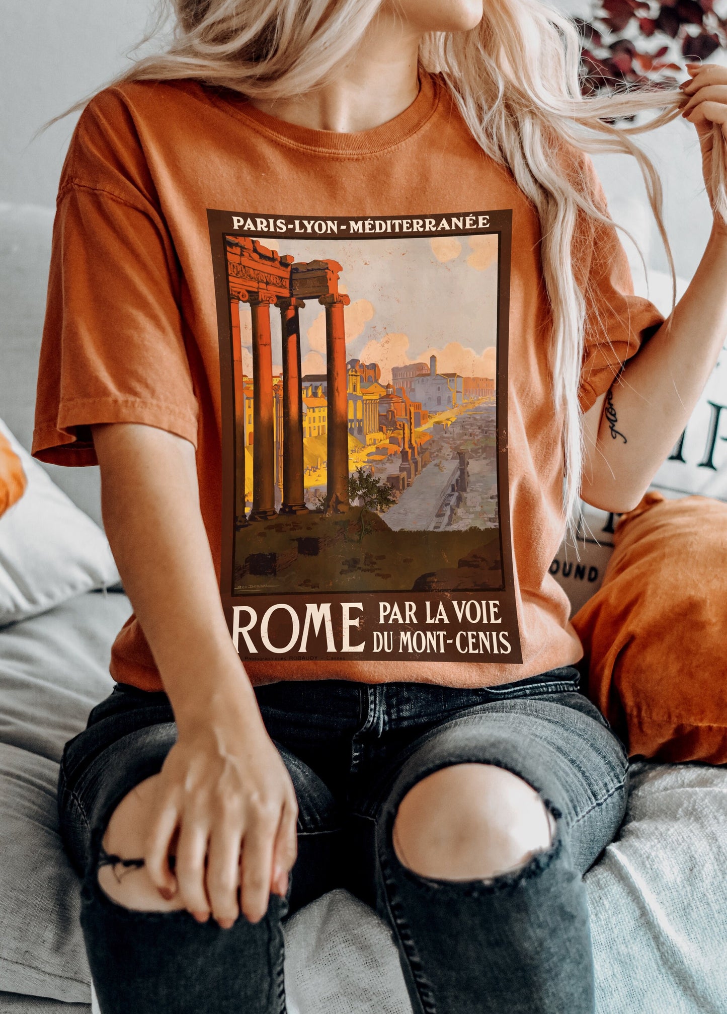Italy Shirt Vintage Rome France Travel Poster Tee Comfort Color TShirt Italia Rome Paris Italy Graphic Tee Gift for Traveler Wanderlust Tee