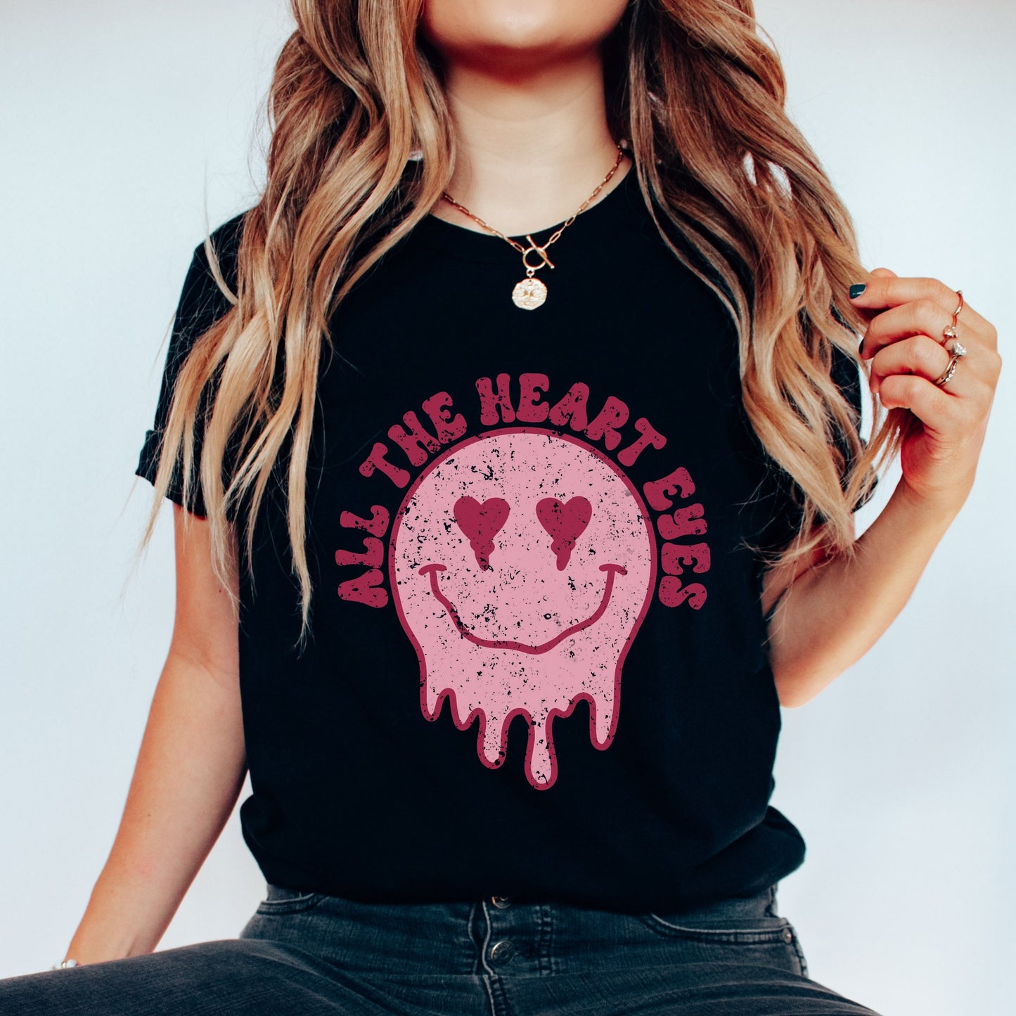 Valentine's Retro Heart Eyes  Shirt, Trendy Valentine Shirt, Valentine Cute Shirt, Valentine Tshirt, Funny Unisex Valentines Shirt for Teens