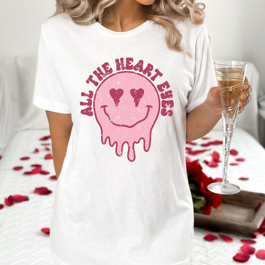 Valentine's Retro Heart Eyes  Shirt, Trendy Valentine Shirt, Valentine Cute Shirt, Valentine Tshirt, Funny Unisex Valentines Shirt for Teens