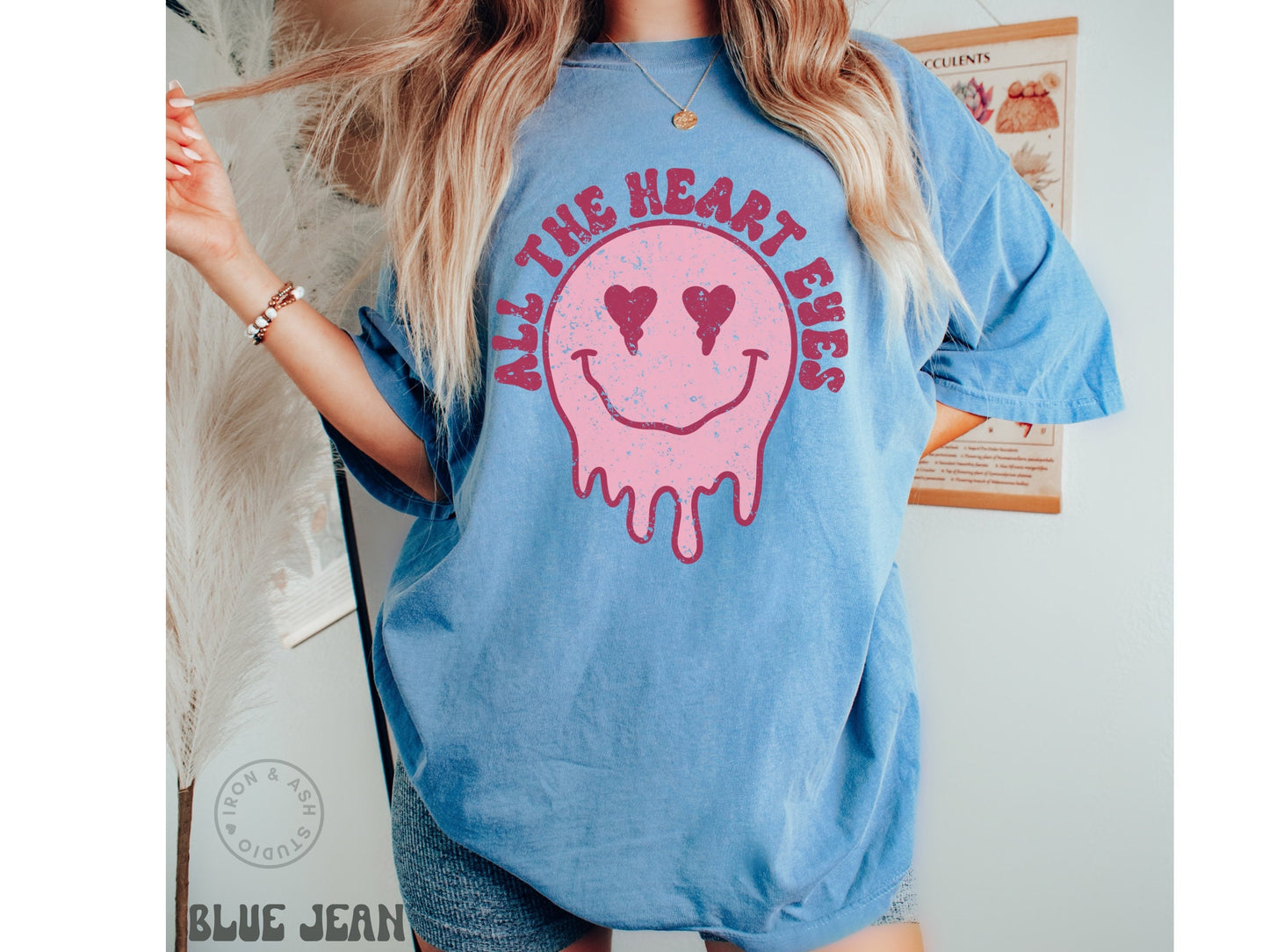 Comfort Colors Heart Eyes Valentines Shirt Trendy Valentine Hearts Shirt Retro T Shirt Valentine Tshirt Funny Unisex Valentines Graphic Tee