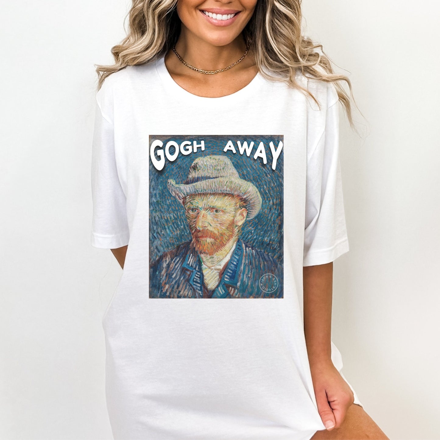 Vincent Van Gogh Shirt Go Away shirt Unisex Crewneck Tee Funny Van Gogh T Shirt Funny Artist Shirt Art Teacher Gift for Artist Women Men Tee