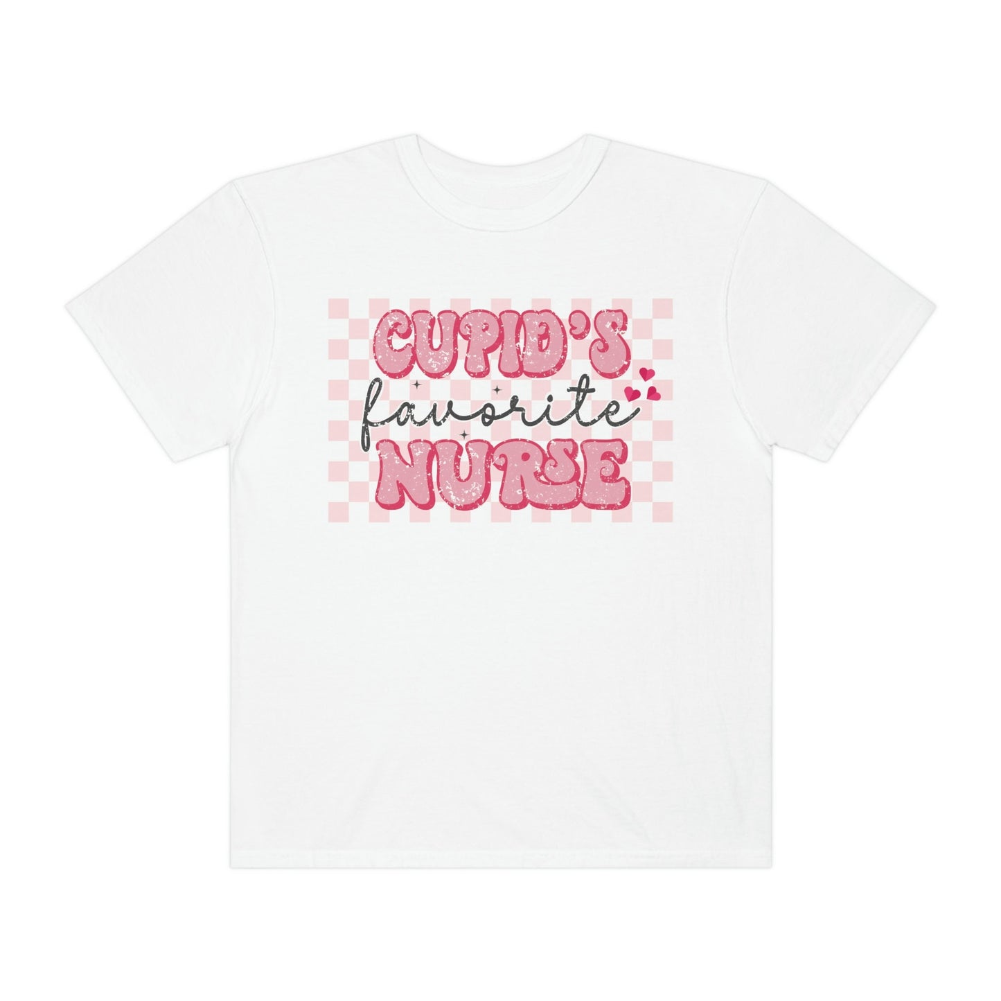 Cupids Favorite Nurse Tee Retro Comfort Color Nurse Valentine Shirt Cute RN Valentine Shirt ECMO Oncology PEDS Funny Nurse Valentine Day Tee