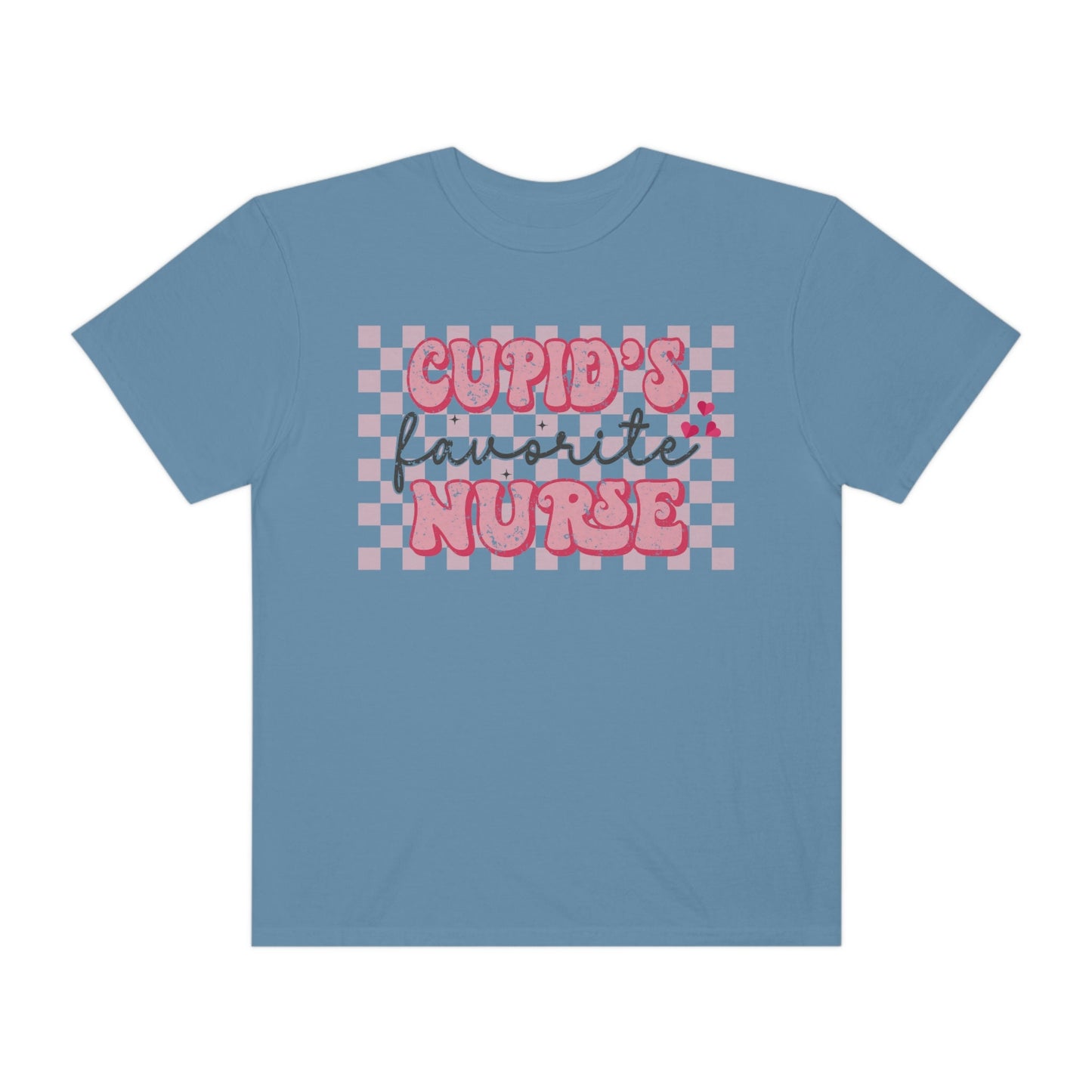 Cupids Favorite Nurse Tee Retro Comfort Color Nurse Valentine Shirt Cute RN Valentine Shirt ECMO Oncology PEDS Funny Nurse Valentine Day Tee