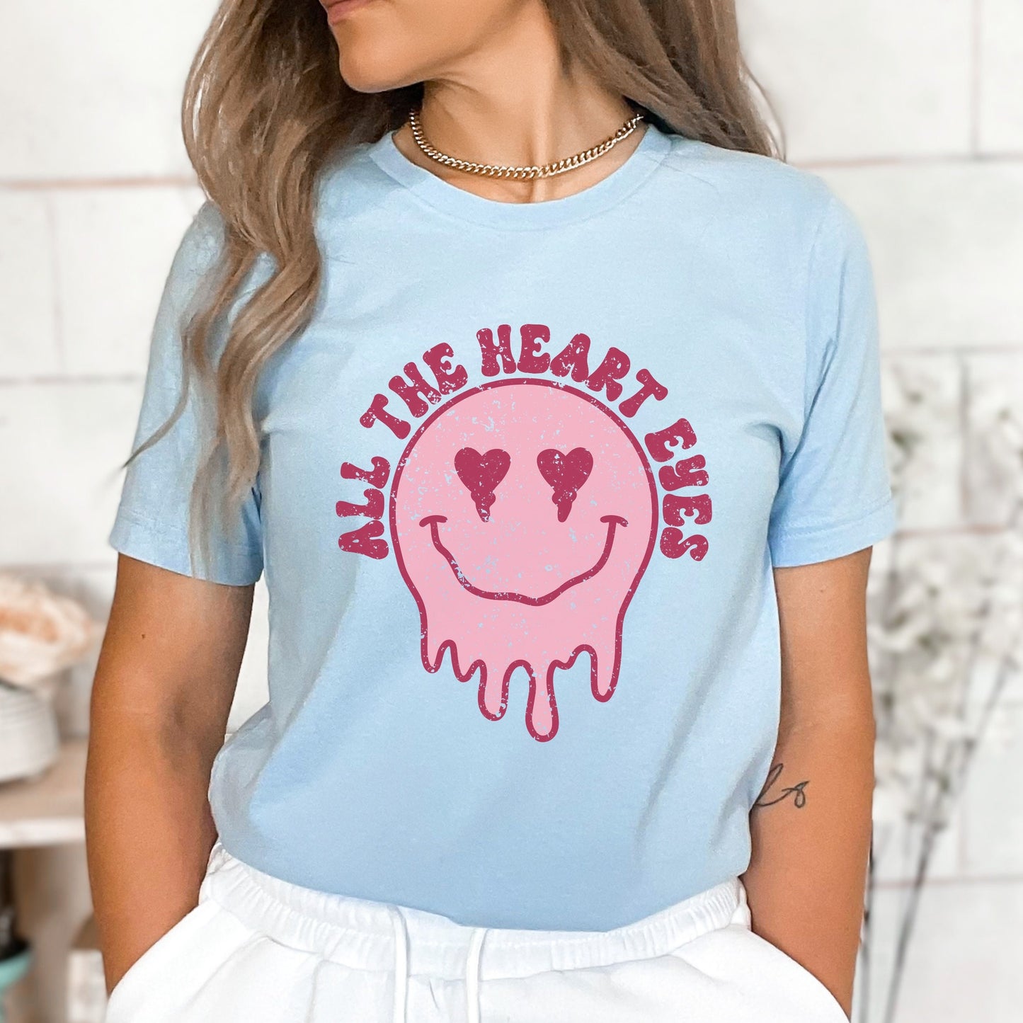 Valentine's Retro Heart Eyes  Shirt, Trendy Valentine Shirt, Valentine Cute Shirt, Valentine Tshirt, Funny Unisex Valentines Shirt for Teens