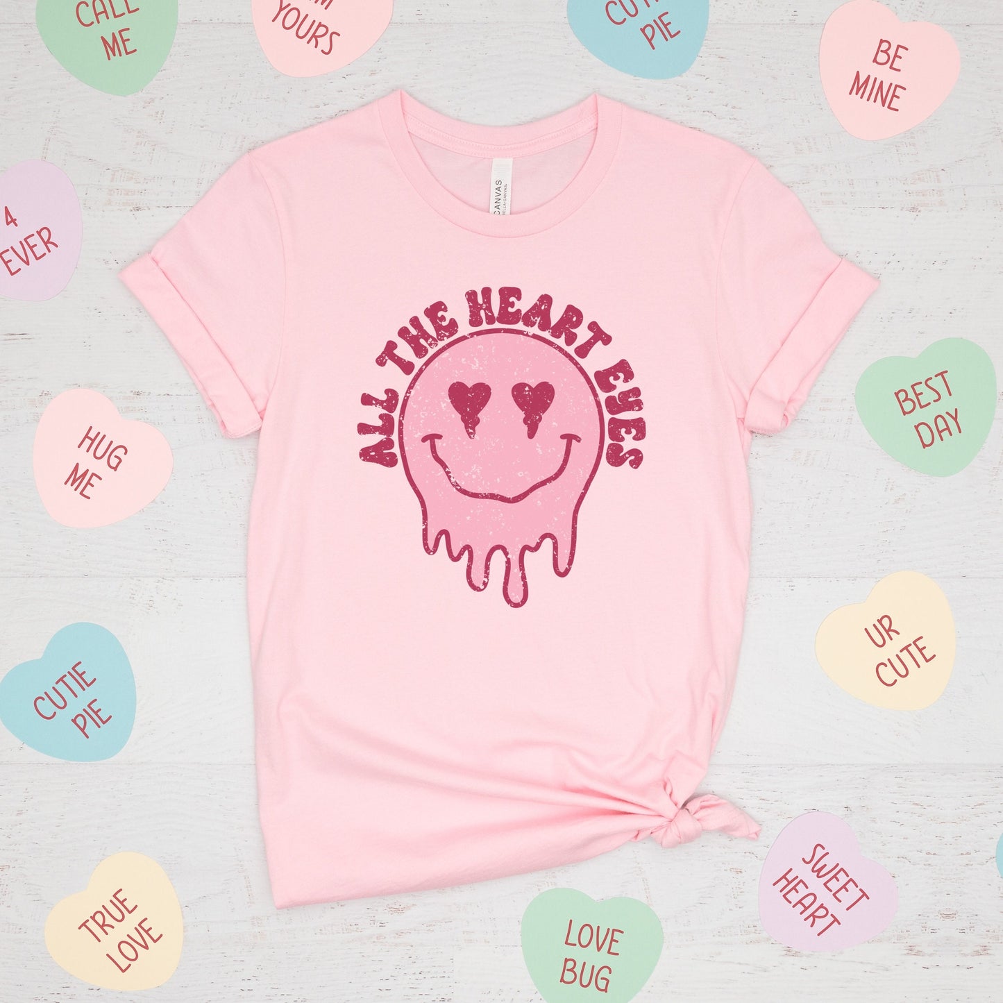 Valentine's Retro Heart Eyes  Shirt, Trendy Valentine Shirt, Valentine Cute Shirt, Valentine Tshirt, Funny Unisex Valentines Shirt for Teens