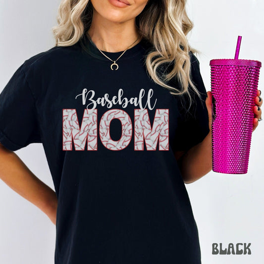 Baseball Mom Comfort Colors Shirt Baseball Mom TShirt Gifts Sports Mom Life Baseball Shirts for Women Cute Trendy Baseball Tee Font Baller