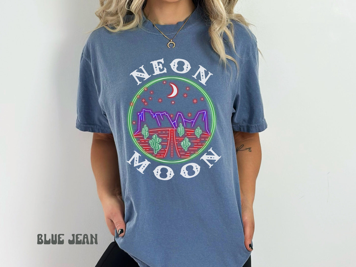 Neon Moon Shirt Comfort Colors Tee Country Music Western Clothes Country Concert Graphic Tees Oversized TShirt Cute Nashville Southern Shirt