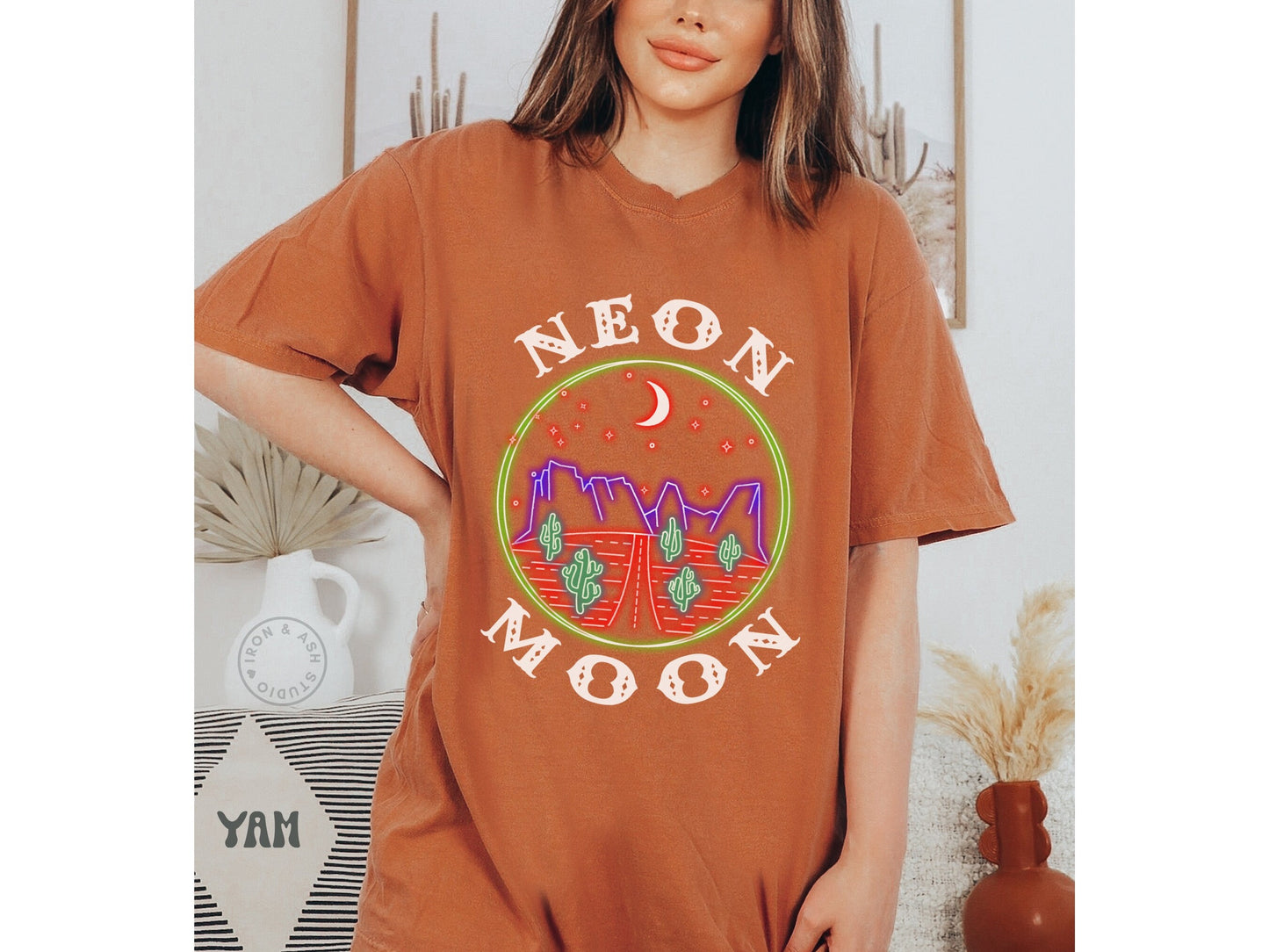 Neon Moon Shirt Comfort Colors Tee Country Music Western Clothes Country Concert Graphic Tees Oversized TShirt Cute Nashville Southern Shirt