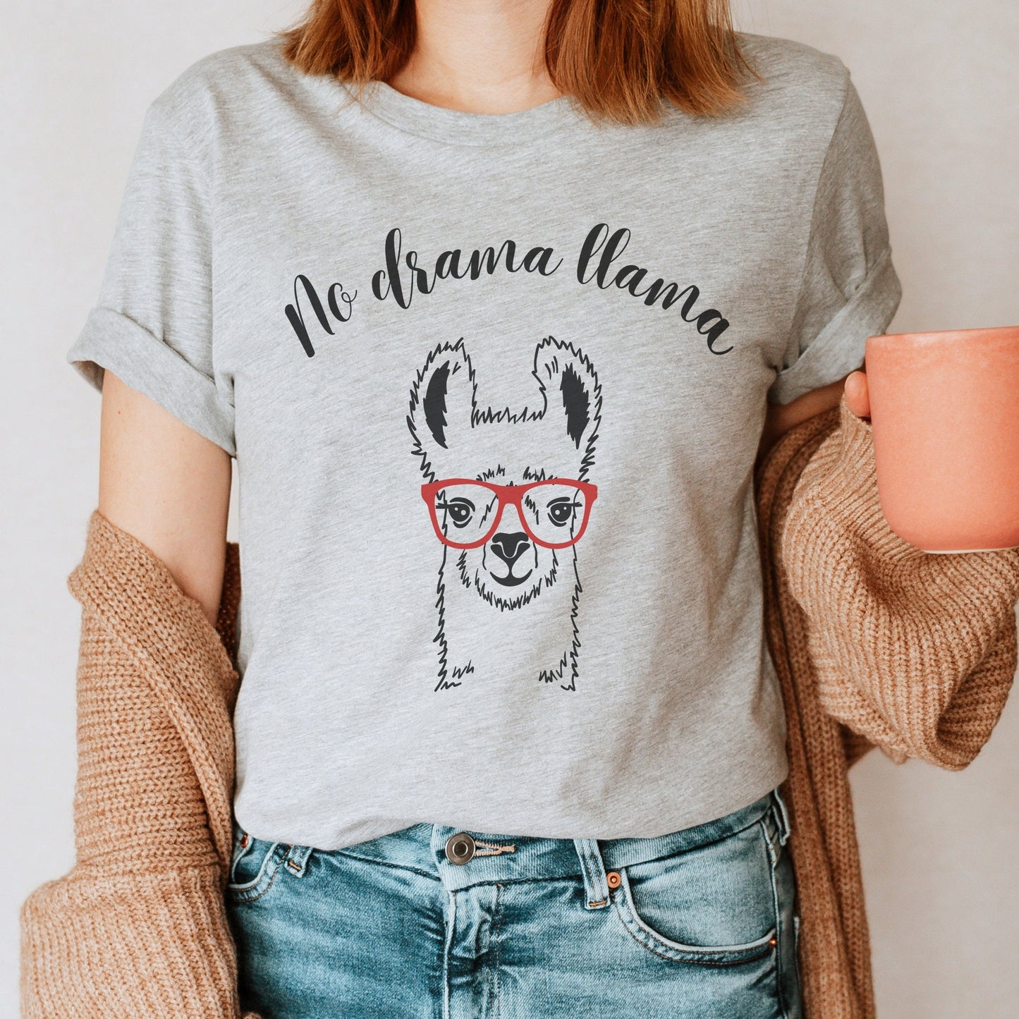 No Drama LLama T-Shirt,Llama Shirt, Cute Mom Shirt, Shirts for Mom, Mothers Day Gift,Mothers Day T-Shirt, Funny Tshirt