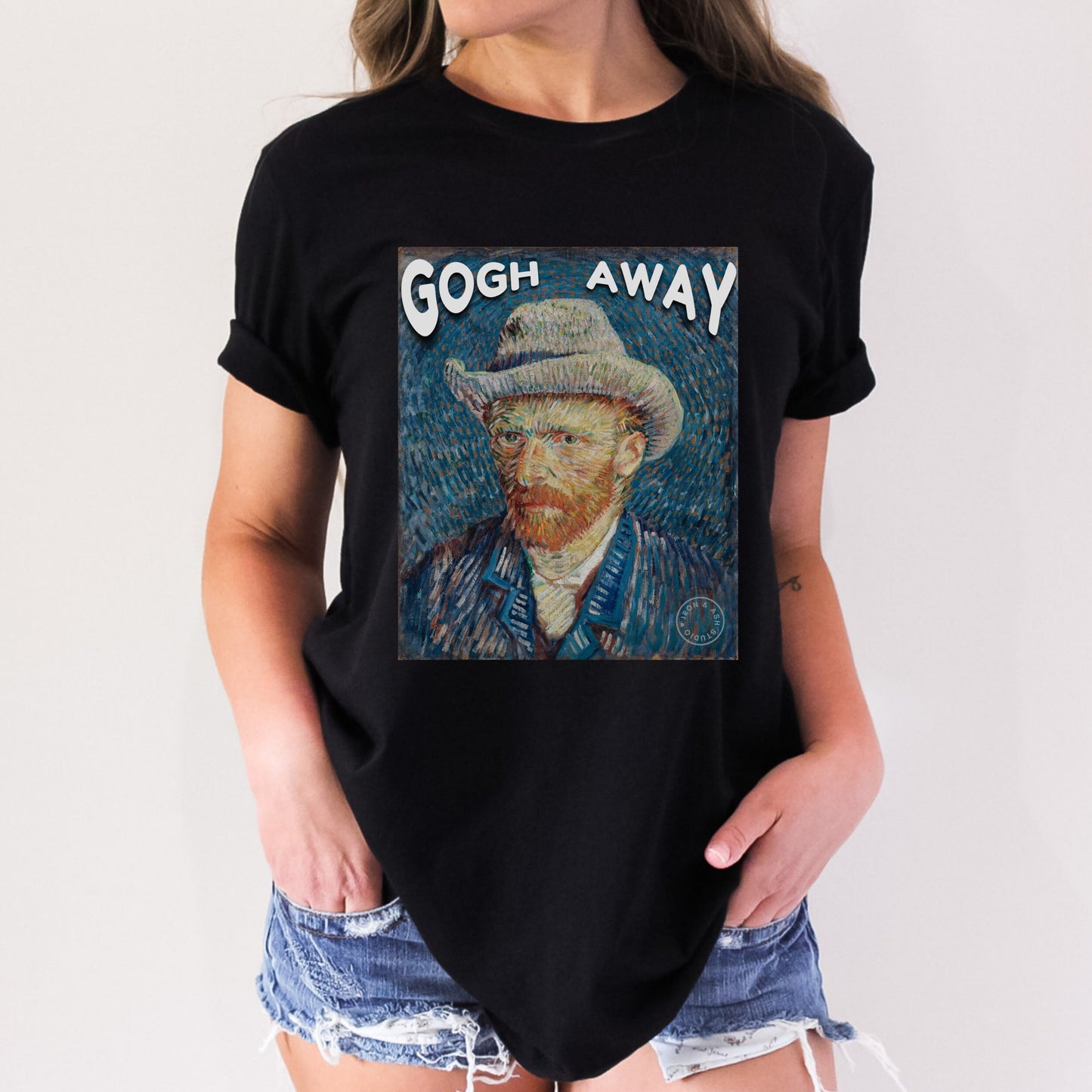 Vincent Van Gogh Shirt Go Away shirt Unisex Crewneck Tee Funny Van Gogh T Shirt Funny Artist Shirt Art Teacher Gift for Artist Women Men Tee