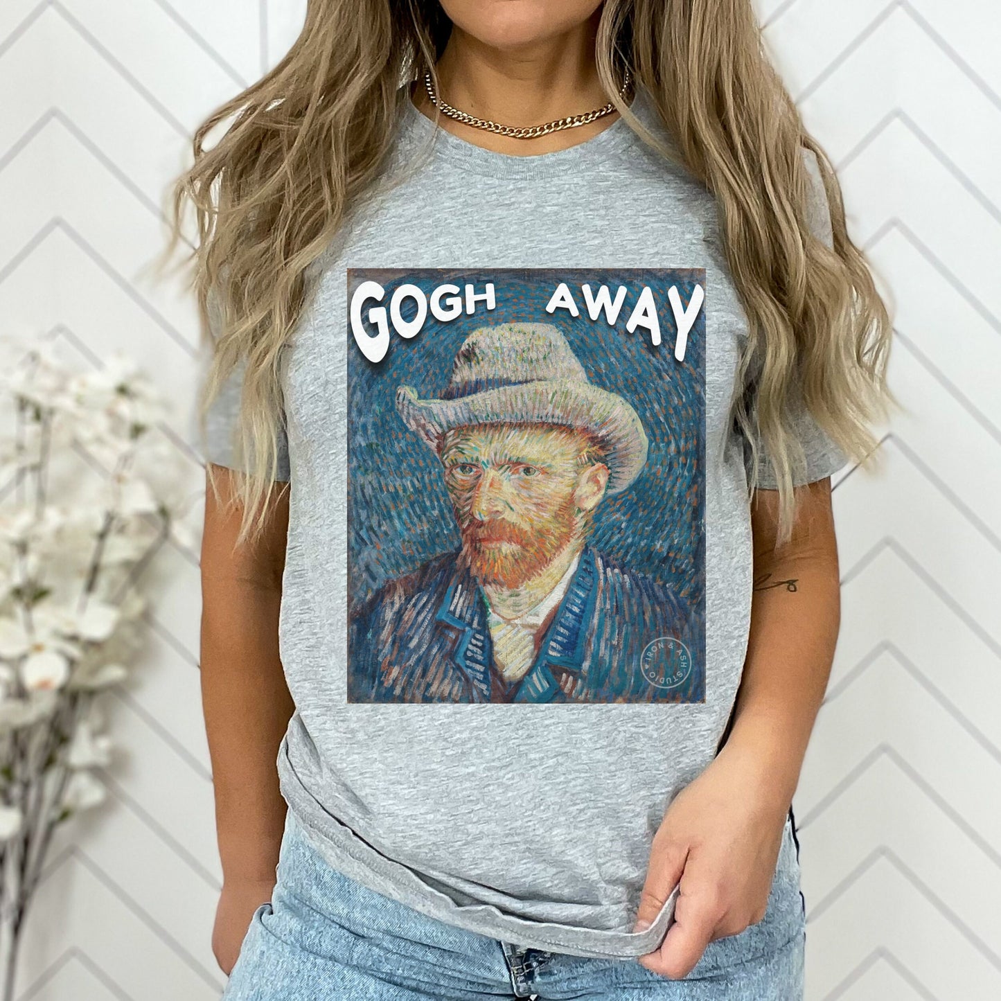 Vincent Van Gogh Shirt Go Away shirt Unisex Crewneck Tee Funny Van Gogh T Shirt Funny Artist Shirt Art Teacher Gift for Artist Women Men Tee