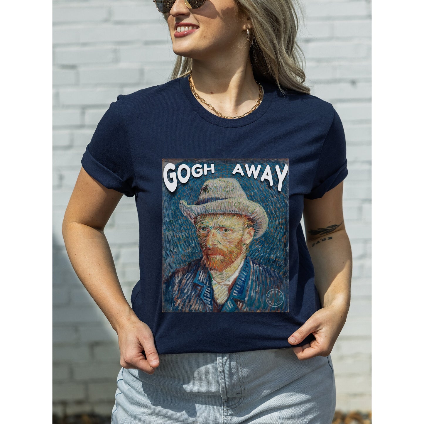 Vincent Van Gogh Shirt Go Away shirt Unisex Crewneck Tee Funny Van Gogh T Shirt Funny Artist Shirt Art Teacher Gift for Artist Women Men Tee