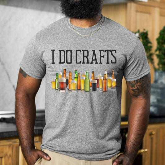 Craft Beer T Shirt, Vintage ?I Do Crafts? Shirt, Home Brew Shirt, Father's Day Gift, Dad Birthday Shirt, Good Beer, IPA, Lager, Beer Shirt