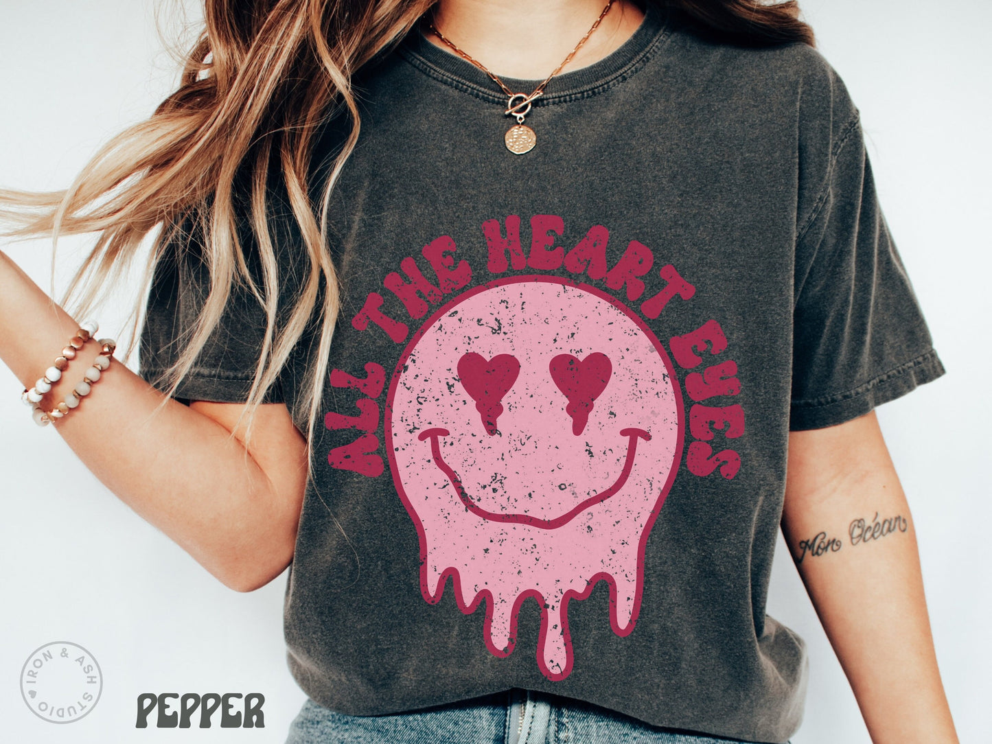 Comfort Colors Heart Eyes Valentines Shirt Trendy Valentine Hearts Shirt Retro T Shirt Valentine Tshirt Funny Unisex Valentines Graphic Tee