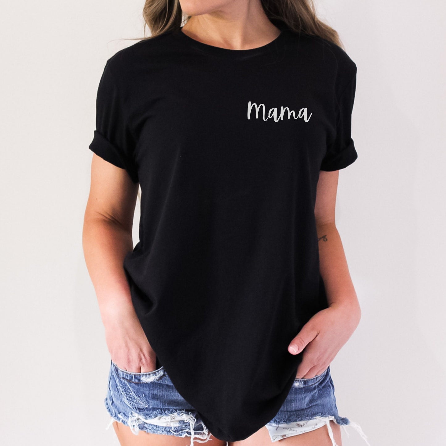 Mama Pocket Tee, Cute Mom T Shirt, Mama TShirt, Best Mom Ever, Stepmom Gift, Mom Pocket T Shirt Minimalist Mothers Day Trendy New Mom Shirt