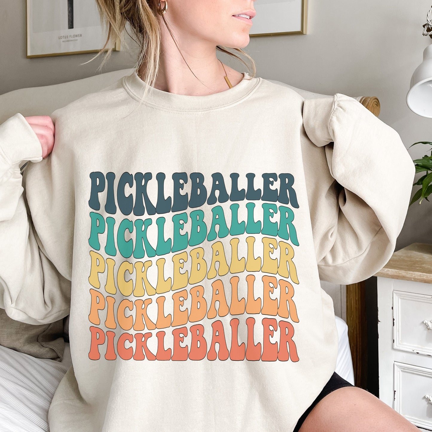 Retro Pickleballer Sweatshirt for Women, Cute Pickleball Crewneck Sweater, Pickleball Gifts, Pickleball Shirt, Pickleballer Birthday Gifts