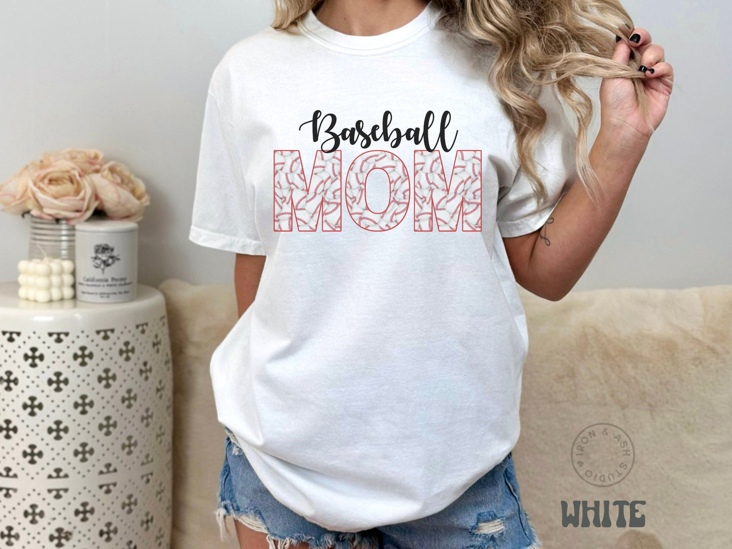 Baseball Mom Comfort Colors Shirt Baseball Mom TShirt Gifts Sports Mom Life Baseball Shirts for Women Cute Trendy Baseball Tee Font Baller
