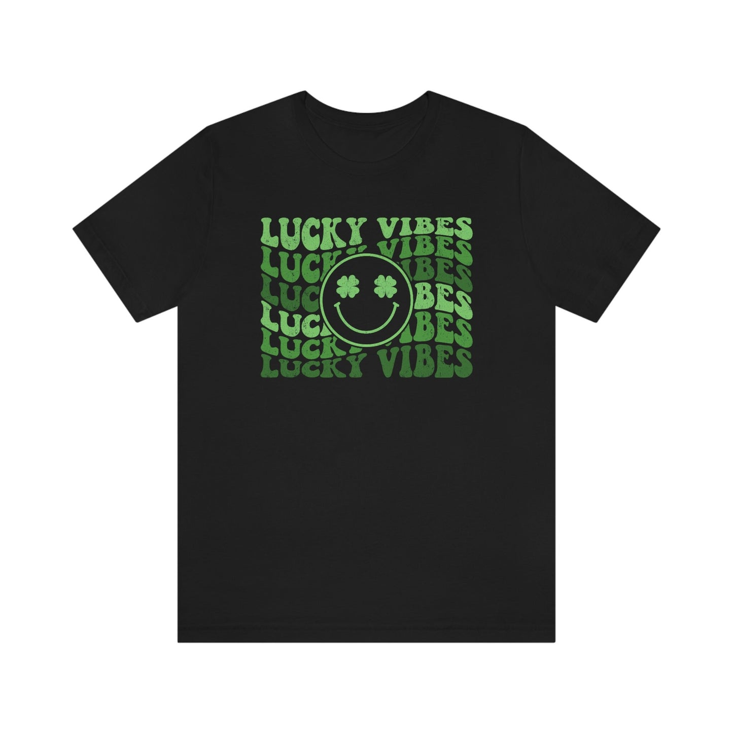 Lucky Vibes St. Patricks Day Shirt Cute Four Leaf Clover TShirt Shamrock T Shirt for Women St Paddys Day Outfit Retro Irish One Lucky Mama