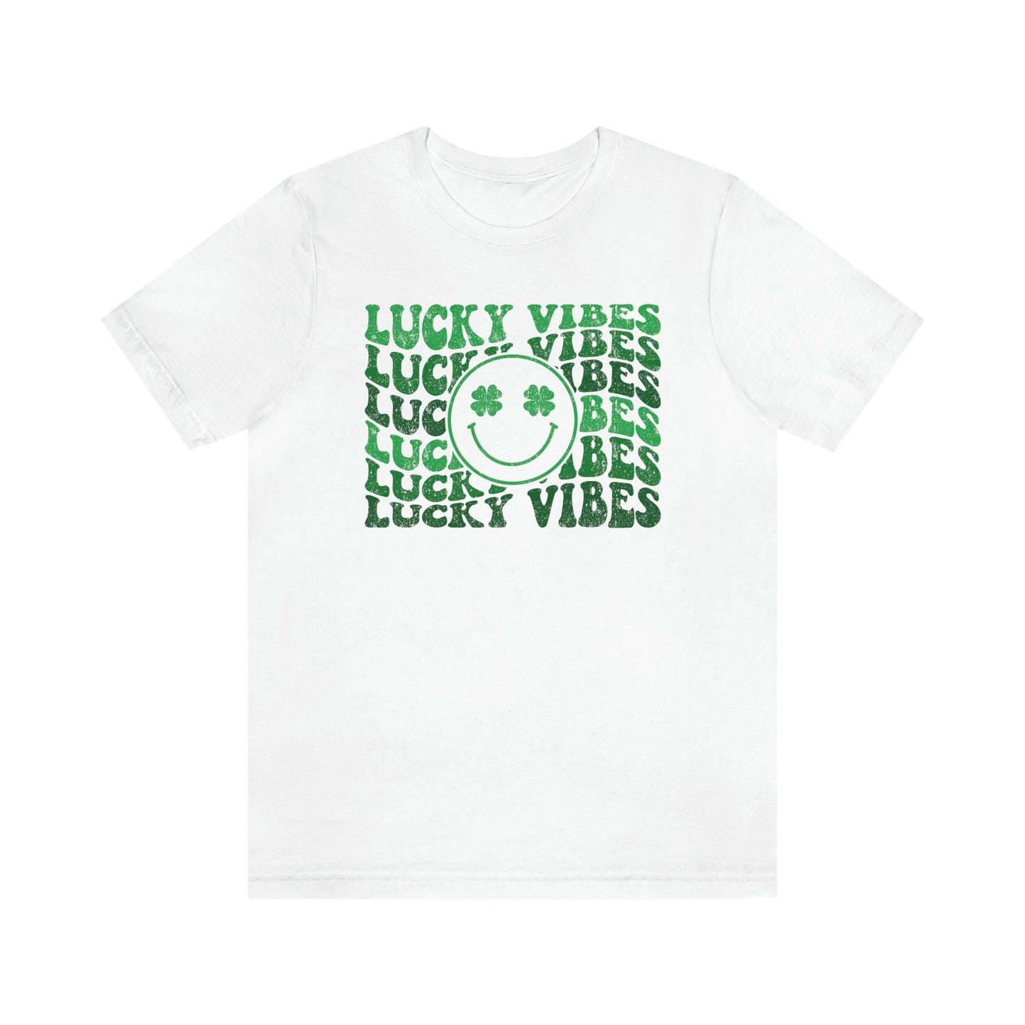 Lucky Vibes St. Patricks Day Shirt Cute Four Leaf Clover TShirt Shamrock T Shirt for Women St Paddys Day Outfit Retro Irish One Lucky Mama