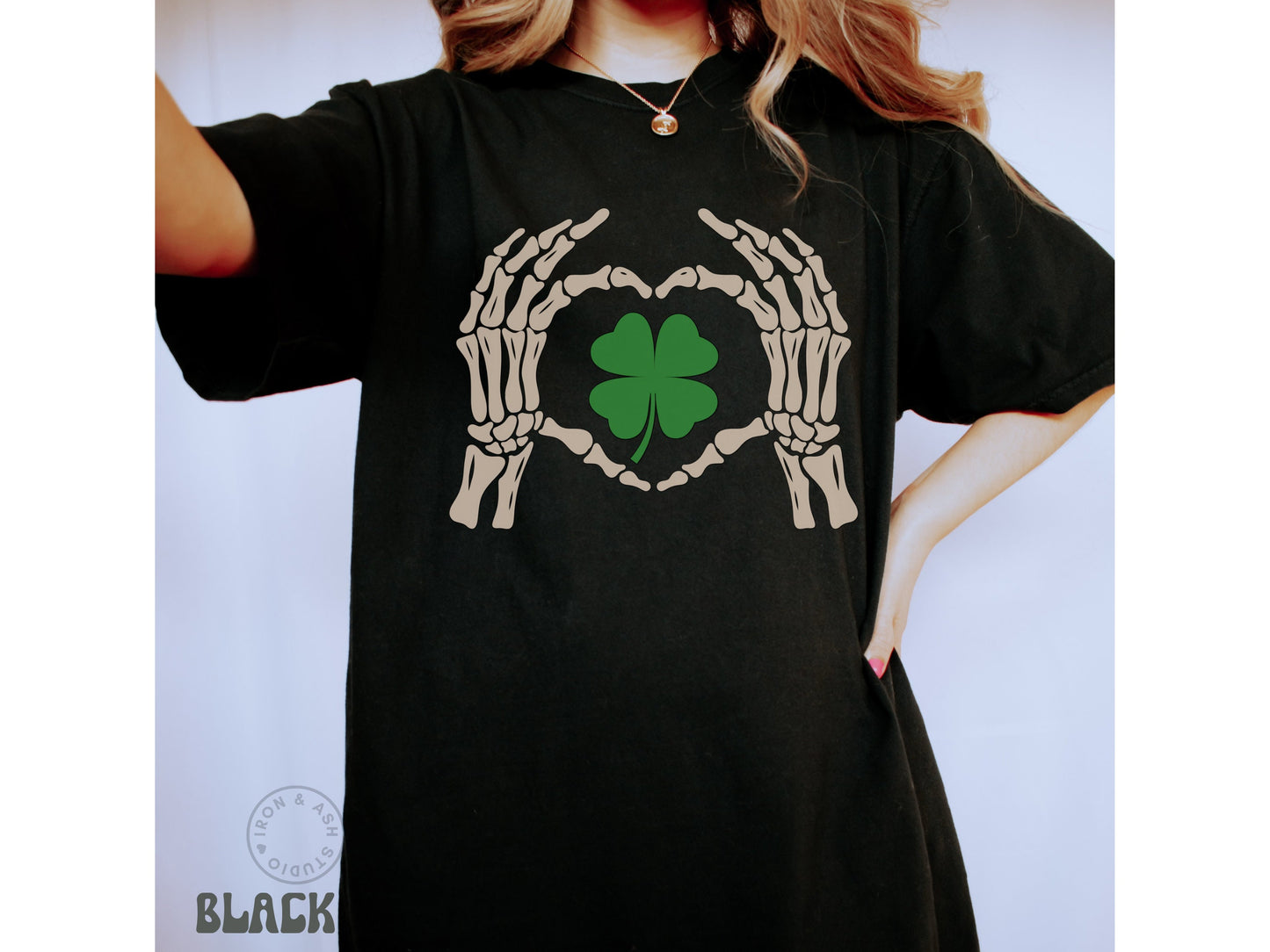 Skeleton Shamrock Shirt Funny St Patricks Day Tee Lucky Heart 4 Leaf Clover TShirt St Paddys Day Shirt for Women Cute Teacher Saint Patricks