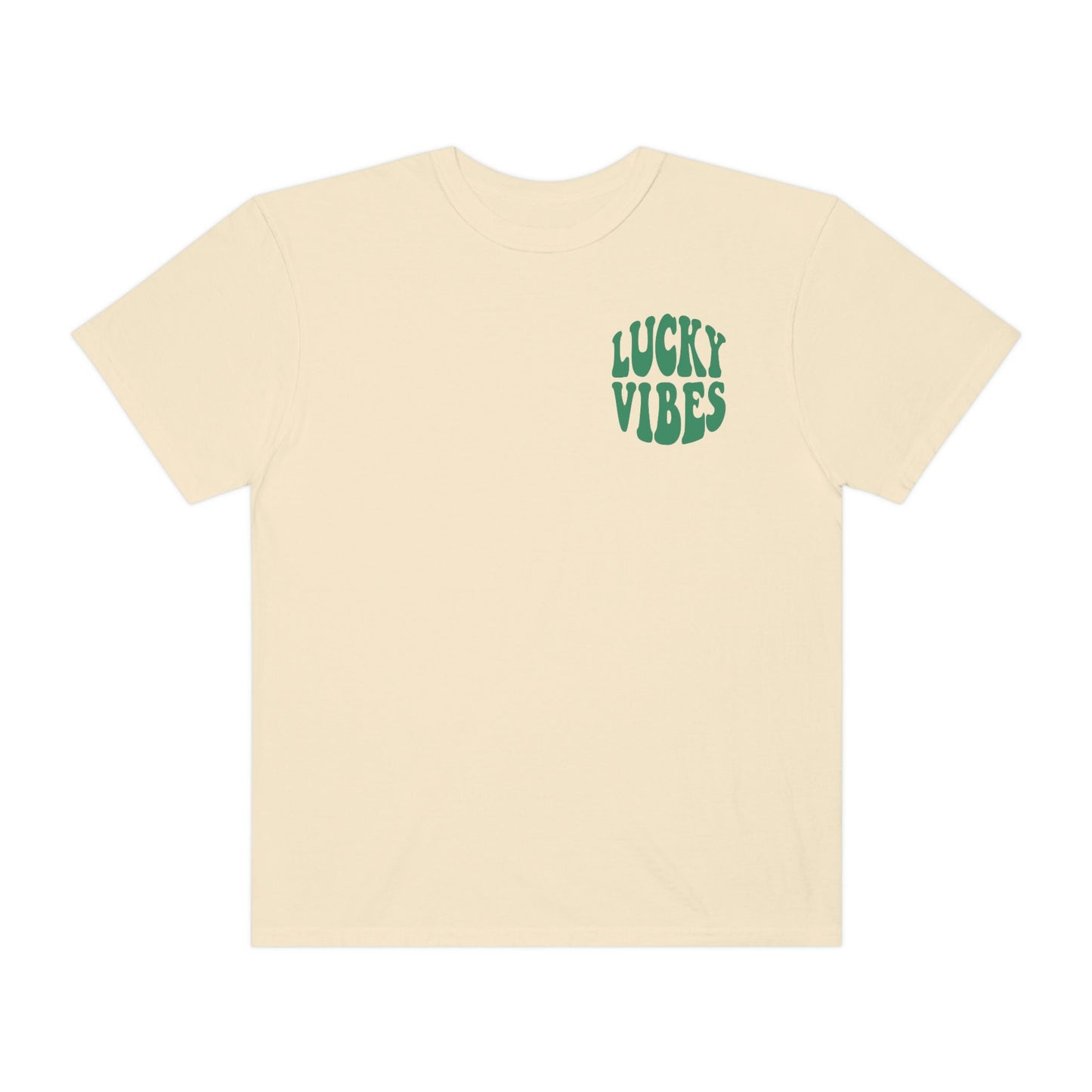 Lucky Vibes Shirt Pocket Mens St Patricks Day Shirt Minimal Style Shamrock Tshirt St Paddys Day T Shirt Retro St. Patricks Comfort Colors