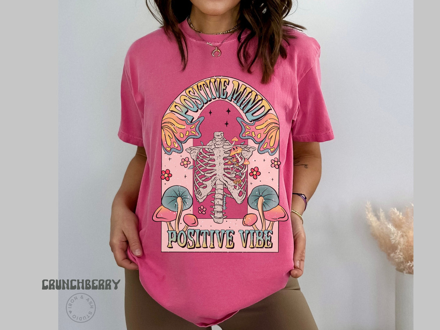 Positive Vibes Comfort Color Shirt Motivational TShirt Good Vibes Only Tee Hippie Clothes Indie Aesthetic Happy Mind Cute Retro Happy Shirt