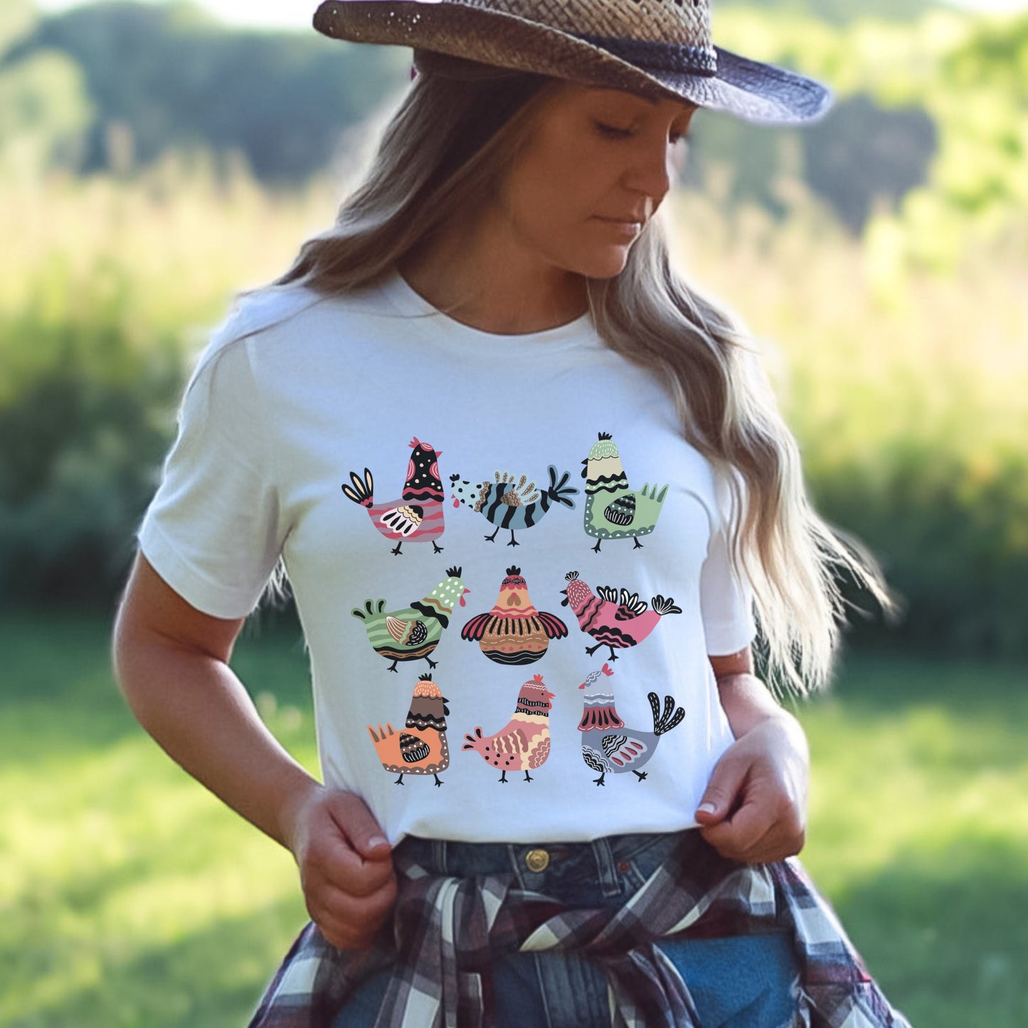 Chicken Shirt for Women Chicken Mama Funny Chicken Tee Gift for Chicken Owner Farm Girl TShirt Farm Life Chicken TShirt Animal Lover Gift