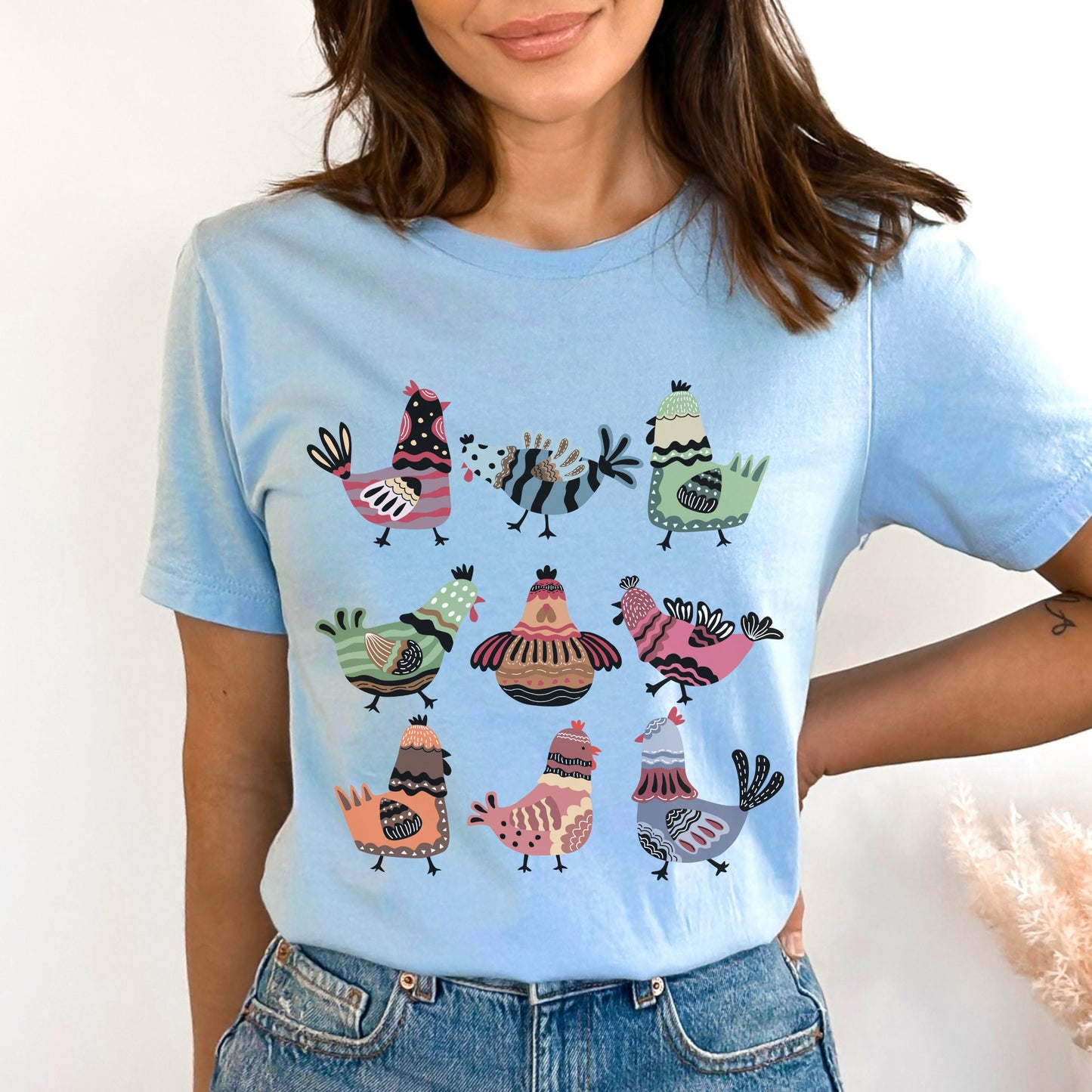 Chicken Shirt for Women Chicken Mama Funny Chicken Tee Gift for Chicken Owner Farm Girl TShirt Farm Life Chicken TShirt Animal Lover Gift
