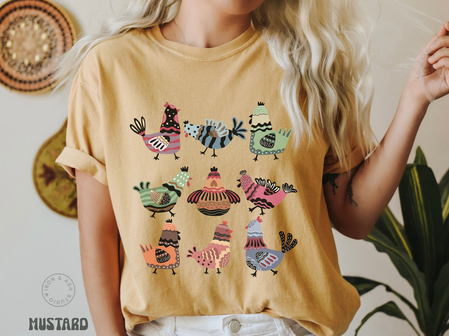 Chicken Shirt for Women Comfort Colors Funny Chicken Tee Gift for Chicken Owner Egg Dealer Shirt Farm Life Chicken TShirt Animal Lover Gift