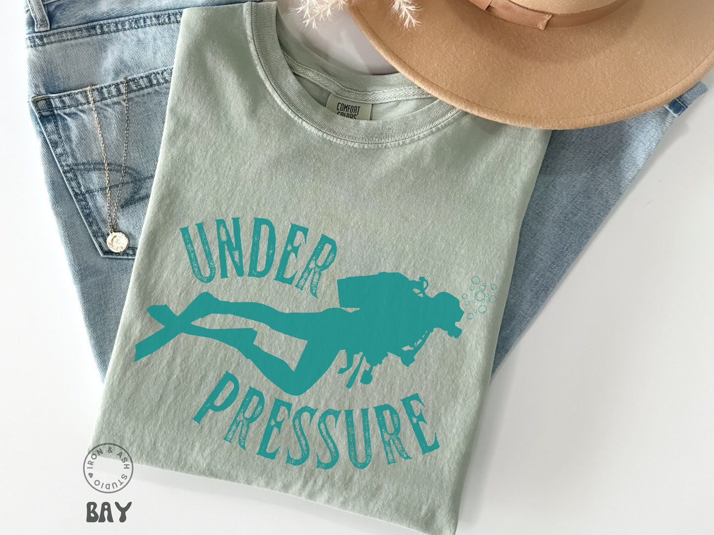 Scuba Diving Shirt Funny Under Pressure Scuba Diver TShirt Deep Diver Tee Unisex Comfort Colors ® Retro Ocean Shirt Dive Instructor Gifts