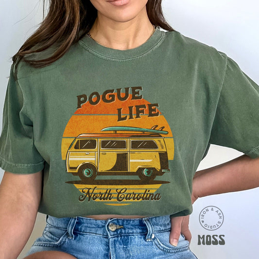 Pogue Life Shirt Outer Banks TShirt Comfort Colors T Shirt Beach Tee Shirt for Women Obx Shirt Spring Break T-Shirt, Pogue Shirt, P4L Shirt