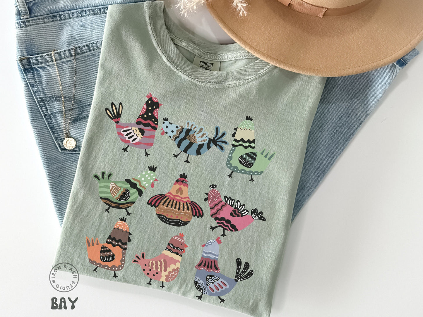 Chicken Shirt for Women Comfort Colors Funny Chicken Tee Gift for Chicken Owner Egg Dealer Shirt Farm Life Chicken TShirt Animal Lover Gift
