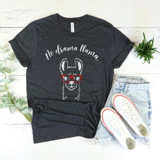 No Drama LLama T-Shirt,Llama Shirt, Cute Mom Shirt, Shirts for Mom, Mothers Day Gift,Mothers Day T-Shirt, Funny Tshirt